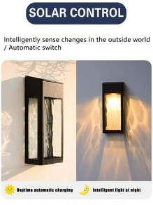1/2 Stück Solarwandleuchten für den Außenbereich, Solarwandleuchten mit gewelltem/Blasenglas, Solarzaunleuchten, dekorative Solarleuchten für den Außenbereich mit automatischer Ein-/Ausschaltung, Warmweiß-/Farbwechsel-Beleuchtung für Dekorationsbeleuchtung an Wänden, Zäunen, Höfen, Veranden, Gärten, Solarleuchten für den Außenbereich