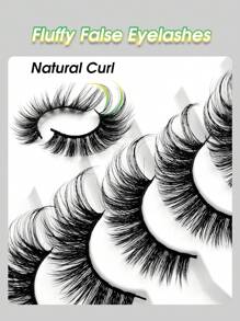 Rikuaild Cat Eye Eyelashes 7 Pairs Fluffy False Eyelashes Fox Eye Lashes Faux Mink Lashes Natural Look Eyelashes Lash Extension Makeup