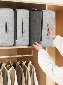 1pc Grey Visible Under Bed Storage Bag, Fully Utilizing The Space Under The Bed, Cabinet Top Storage Bag, Easily Solving Storage Problems, Flat Storage Bag, Drawer Storage Bag, Quilt Storage Bag, Clothing Storage Classification Bag, Easy To Fold, Suitable For Bedroom Storage, Bed Bottom Storage, Room Decoration, Seasonal Clothing Storage, Etc,Basket Storage,Organisers,Room Stuff,Gift Hampers,Korb,Bedroom Organiser,Organiser Basket,Stair Basket,Easter Baskets,Wood Basket,Cute Gift Basket,For Back To School - Grey - View 8