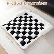 Fuzzy Pet Couch Covers For Sofa, Dog Couch Cover Fuzzy Sofa Cover Cream Square Plaid Dog Bed Plush Dog Mat For Furniture Protector For Large Medium Dogs And Cats Washable Non Slip Pet Mat Sofa Dog Cover Protector Dog Couch Cover,Thickened Quilted Plaid Funny Fuzzy Pet Couch Covers For Sofa