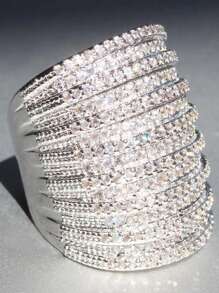 1 PC Fashion Cubic Zirconia Ring For Women For Valentine's Day Gift Wedding Anniversary Party Jewelry - 1# - View 2