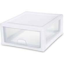 6-Pack Plastic Storage Drawers, Stackable Drawer Organizer Bins, Clear, 16 Qt - Multicolor - Ver 9