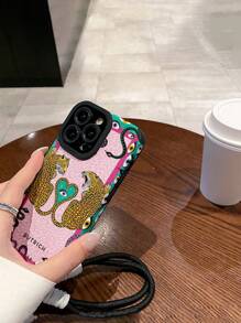 1 pezzo Custodia protettiva per telefono in TPU con perforazioni, motivo a serpente, rosa e teschio, anti-urto, con cordino, compatibile con iPhone X, XR, 11, 12, 13, 14, 12 Pro Max, 13 Pro Max, 14 Pro Max, 15, 15 Pro, 15 Plus, 15 Pro Max, iPhone 16, iPhone 16 Pro, iPhone 16 Pro Max, iPhone 16 Plus, e A04, A12, A13, A14, A24, A32, A50, A33, A34, A52, A54, A71, A73, S20, S20 FE, S22 Ultra - Multicolore - Visualizzare 5