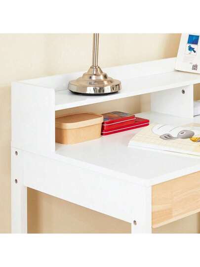 SoBuy Bureau Shelves, Computer Desk, Office Work Home Office, Corner White, Approx. 100x95x59cm (WxHxD), FWT106 view 6