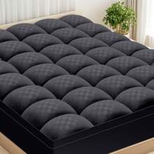 JustLet Quilted Mattress Topper Mattress Topper Mattress Protector Extra Thick Mattress Pad Cover Fluffy Mattress Cover Machine Washable