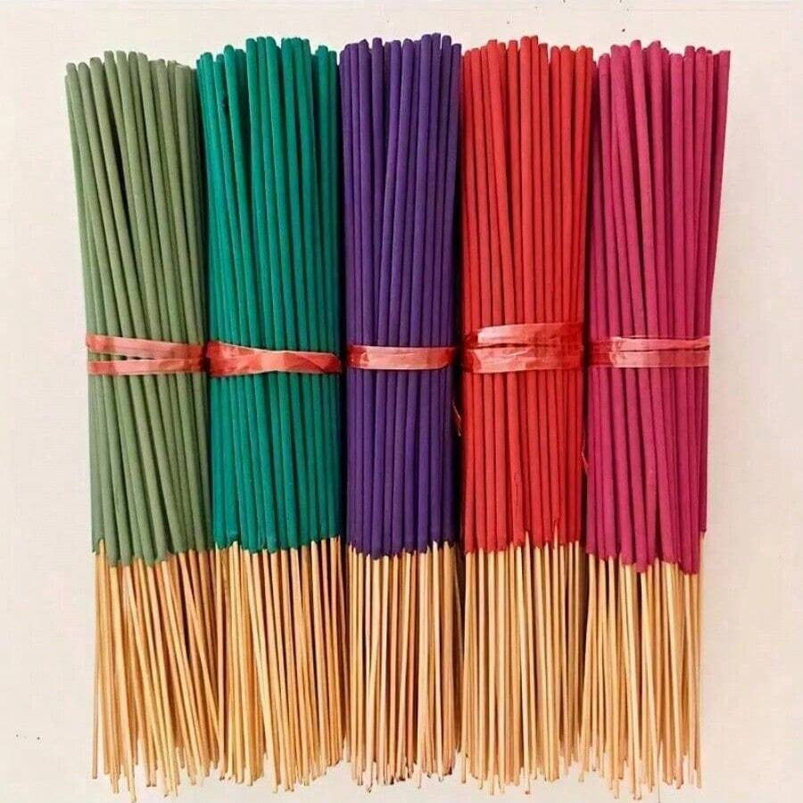 40pcs/Pack Incense Sticks - Lavender, Sandalwood, Jasmine, Sage, Rose, Milk, Dragon Blood - Natural Wooden Bamboo Sticks, Suitable For Aromatherapy, Yoga, Meditation, Home And Office Gifts Birthday Graduation