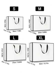 1 件礼品袋、节日礼品袋、服装包装袋、圣诞节情人节 - 白色 - 查看 5