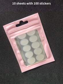 50/100 piezas Protector adhesivo invisible para perforaciones de oreja, accesorios para agrandamiento de lóbulos, pegamento para atrás de aros - Multicolor - Ver 1