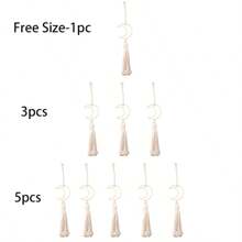 1 cái/3 cái/5 cái Đồ trang trí treo Al-Adha, Đồ trang trí hình trăng lưỡi liềm hình ngôi sao tua rua cho Al-Adha, Đồ trang trí nhà cửa, Đồ trang trí phòng, Đồ trang trí tường - Vàng - Xem 3