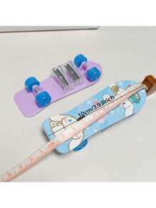 Sanrio 1PC Hello Kitty Scooter Pen Shaper Pudding Dog Double Hole Pencil Sharpener Children's Pencil Sharpener, Birthday Gift, For Students, Easy To Carry