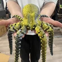 1 pulpo gigante de 41 cm/16,14 pulgadas, monstruo del océano, pulpo enorme, pulpo colorido, pulpo negro y dorado, regalo de fiesta de decoración navideña, regalo de cumpleaños, decoración artística divertida impresa en 3D, decoración del hogar, decoración del automóvil, decoración del jardín, regalo de San Valentín