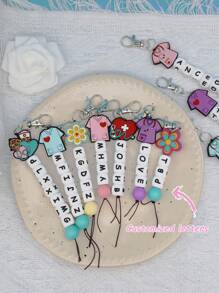 Customized Silicone Letter Beaded Keychain, Nurse Bag Charm Personalized Keyring, Fashion, Colorful, Cute, Kawaii, Y2K, Customizable, Unique, Ideal Gift For Him, Her, Boyfriend, Girlfriend, Family, Friends, Pets, Grandparents, Kids, Christmas, Winter, Fall, Holiday Treasured Personalized/Custom Keychain, Christmas Accessory,Engraved, ,Stainless,Colorful,Cute,Adorable,Funny,Kawaii,Y2K,Stylish,Unisex,Casual,Custom,Personalized,Unique,Customized,Ideal Gifts For Him,Ideal Gifts For Her,Her,Boyfriend,Girlfriend,Family,Friends,Children,School Supplies,Back To School,School Gift,For Office,For School,For Classroom,For Teacher Gifts,For University,For Colleague,For Dorm Rooms,For Teacher,For Boys And Girls,For Teenagers,Junior High School Students,Middle School Students,High School Senior High School Students,College Students,University Students,Freshman,Sophomore,Underclassmen