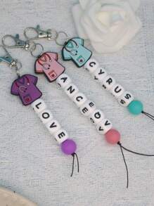 Customized Silicone Letter Beaded Keychain, Nurse Bag Charm Personalized Keyring, Fashion, Colorful, Cute, Kawaii, Y2K, Customizable, Unique, Ideal Gift For Him, Her, Boyfriend, Girlfriend, Family, Friends, Pets, Grandparents, Kids, Christmas, Winter, Fall, Holiday Treasured Personalized/Custom Keychain, Christmas Accessory,Engraved, ,Stainless,Colorful,Cute,Adorable,Funny,Kawaii,Y2K,Stylish,Unisex,Casual,Custom,Personalized,Unique,Customized,Ideal Gifts For Him,Ideal Gifts For Her,Her,Boyfriend,Girlfriend,Family,Friends,Children,School Supplies,Back To School,School Gift,For Office,For School,For Classroom,For Teacher Gifts,For University,For Colleague,For Dorm Rooms,For Teacher,For Boys And Girls,For Teenagers,Junior High School Students,Middle School Students,High School Senior High School Students,College Students,University Students,Freshman,Sophomore,Underclassmen