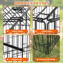 mteryoing 86/130inch Metal Chicken Coo P, Chicken Run Pen For Yard With Cover, Outdoor Metal Portable Chicken Cage With 4 Door And 1 Window For Outside Duck Rabbit Hen - 86"L x 40"W x 40"H - Xem 7