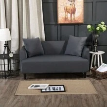 1pcs Cubre Sillones para Sala Sofa Fundas Lavable y Ajustable para Sala,Hogar,Oficina - Gris Oscuro - Ver 7