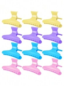 Set de 12 pasadores de mariposa para el cabello de mujer, pasadores para salones, pasadores profesionales para partición para cortar, teñir, herramientas para el salón de belleza, accesorios para el cabello, antideslizantes, garras de peinado únicas, pasadores para el cabello de niñas, herramientas para teñir el cabello, garras para el cabello lindas y antideslizantes para niñas y mujeres - Multicolor - Ver 6
