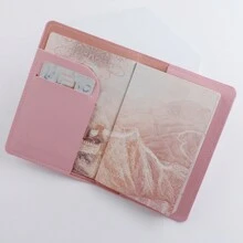 Bao da hộ chiếu da PU nhẹ thời trang, phong cách tối giản với thiết kế máy bay dập nổi, thích hợp cho du lịch, công tác, trường học, đi làm, hoàn hảo cho sinh viên, người lớn, cặp đôi, đám cưới, tuần trăng mật Đồ dùng du lịch thiết yếu khi trở lại trường Đồ dùng học tập ngày lễ Đồ dùng du lịch thiết yếu Phụ kiện kỳ nghỉ Bao đựng hộ chiếu - Hồng - Xem 5