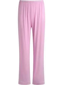 Women Pajamas Set Button Down Sleepwear Nightwear Long Pants Pj Set S-XXL RHW4013-E - 粉紅色(針織) - 查看 5