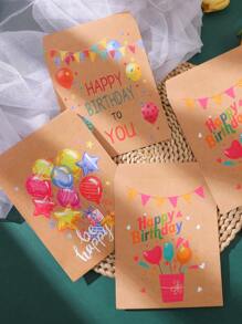 24pcs Floral Thank You Gift Paper Bags With Stickers, Cute Animal Balloon Birthday Party Gift Paper Bags With Stickers, Kraft Happy Birthday Gift Bags, Colorful Packaging Bags For Birthday Party Decor