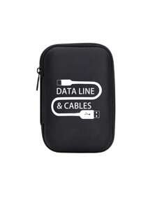 Túi đựng đồ mini di động, túi đựng cáp sạc điện thoại có họa tiết cáp sạc, hộp đựng kiểu ví có khóa kéo, hộp đựng phụ kiện kỹ thuật số, hộp đựng tai nghe không dây/Bluetooth, thích hợp cho công việc, du lịch, trường học, đại học, văn phòng và các dịp khác, có 4 kiểu dáng, lý tưởng làm quà tặng sinh nhật, tiệc tùng và kỷ niệm. - màu đen - Xem 12