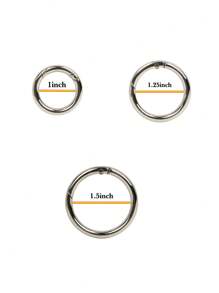 1/2pcs O-Ring Spring Clasp Hook Circle Carabiner Keychain, 1/1.25/1.5 Inch Spring Rings,Bag Accessories,Suitable For Keyrings Buckle, Bags,Purses,With Round Openings And Spring Rings