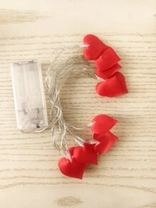 1入組10/20 LED1.5/3M愛心裝飾燈簾 - 紅色 - 查看 7