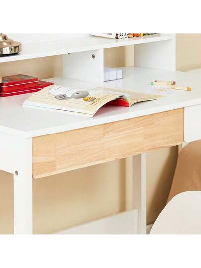 SoBuy Bureau Shelves, Computer Desk, Office Work Home Office, Corner White, Approx. 100x95x59cm (WxHxD), FWT106 view 7