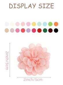 20/40pcs 2 Inch Chiffon Flower Hair Clips Bowknot Clips Non Slip Clips Hair Accessories For Girls