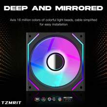 TZMRIT Interstellar-V2 Reverse Flow Uni Fan Black Infinity Fan 120mm PWM ARGB Fan 120mm Rgb Fan 120mm - BlackReverseFlow1 - View 5