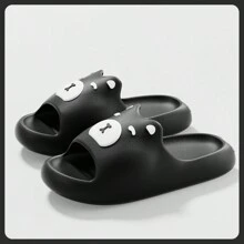 ASHALI Women's Cute Capybara Slippers, Black Indoor Home Non-Slip Thick Sole Couple Sandals For Men - Black - View 3