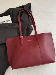 Mini Portable Crocodile Embossed Print Shoulder Handbag With Inner Pocket, Suitable For Women, Young Professionals, Office Workers, Also Suitable As Business/Commute/Work/Office, Holiday/Vacation Gift For Ladies, Female, Teachers - Red - View 7