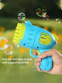 1pc 32-Hole Outdoor Bubble Machine Toy, Handheld Multi-Hole Gatling Bubble Blower With Large Capacity, Suitable For Kids, Preschool, Party, Birthday Gift - Comes With 1 Bottle Of Bubble Solution, Great For Christmas, Halloween, Thanksgiving