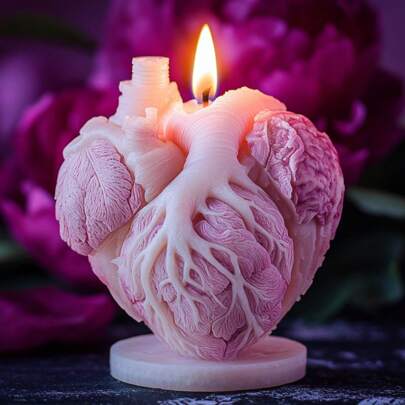 Heart Appearance Candle Mold, Resin Silicone Mold, Suitable For DIY Crafts Molds For Candles, Plaster, Soap, Suitable For Home Decoration, Car Decoration DIY Mold, Valentine's Day