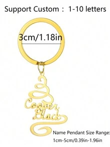 Personalized Name Customized Letter Keychain Unique Stainless Steel Keychain For Women And Men Couples Same Style Customized Valentine's Day Anniversary Gift New Product