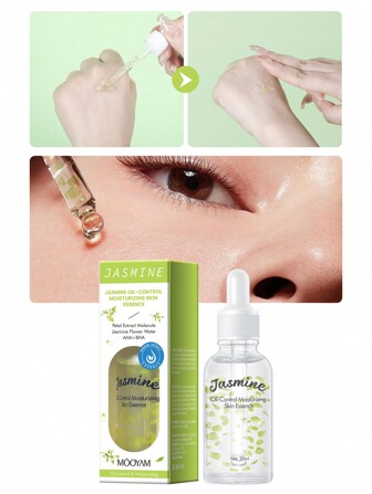 MOOYAM 30ml 茉莉花控油保湿面部精华保湿亮白紧致面部精华液男女皆宜，日间和夜间面部护理礼物，适合女性和女孩