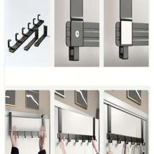 1pc 20cm High Quality Over-The-Door Hook, Easy Installation Without Drilling, Suitable For Hanging Hats, Keys And More To Save Space In Entryway, Bathroom, Bedroom, Home, Dorm And More. Also Can Be Used For Hanging Bags, Clothes Racks, Hobbies, Relationships, Wall Shelves, Wall Hooks, Adhesives, Door Hooks, Wall Stickers. - 彩色 - 查看 2