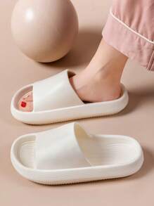Men's Summer Slippers Light&Soft Women's Sandals Anti-Slip EVA Thick Sole Couple Comfortable Home Slippers Bathroom Shower Shoes Guest Slippers Male Hotel Wholesale Shoes - White - View 2