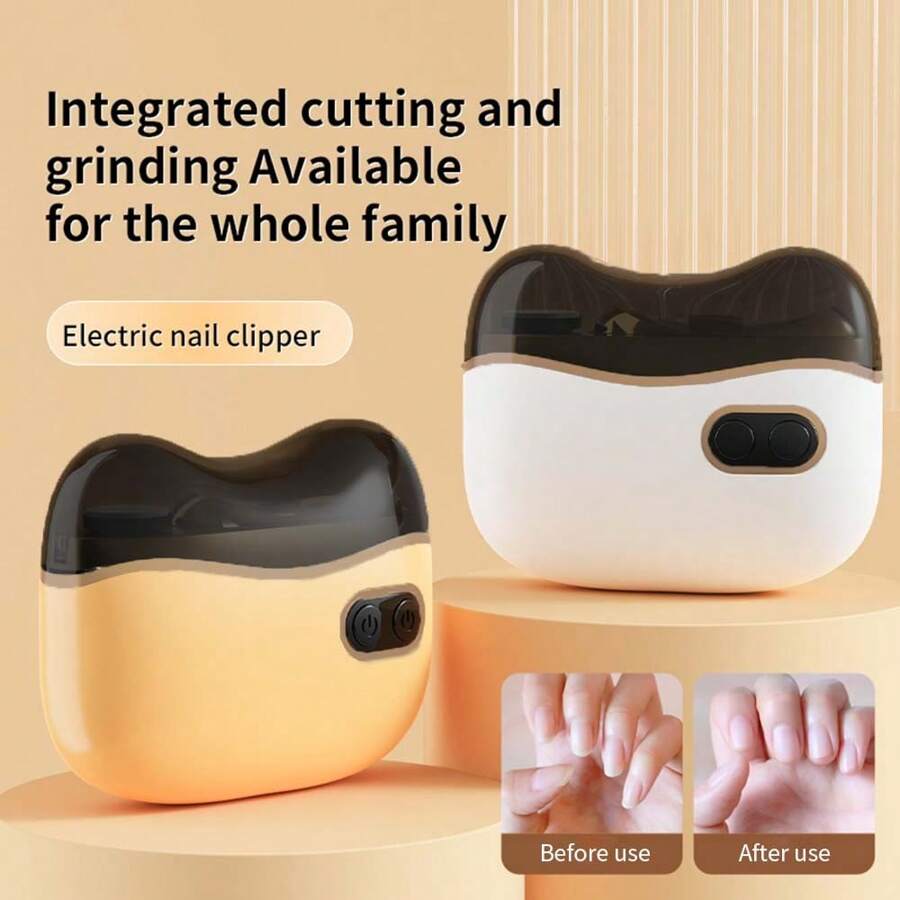New 2-In-1 Electric Nail Clipper And File, Home Manicure Tool, Anti-Pinch - Multicolor - View 1