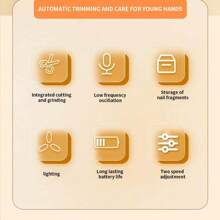 New 2-In-1 Electric Nail Clipper And File, Home Manicure Tool, Anti-Pinch - Multicolor - View 3