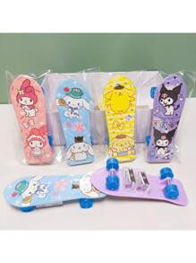Sanrio 1PC Hello Kitty Scooter Pen Shaper Pudding Dog Double Hole Pencil Sharpener Children's Pencil Sharpener, Birthday Gift, For Students, Easy To Carry