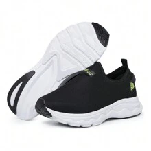 Men's Orthopedic Walking Gym Running Shoes + Watch - 黑色 - 查看 2