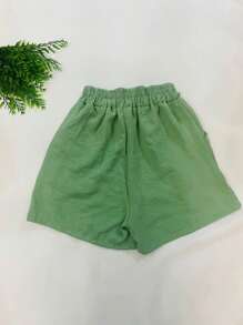Belala Moda New Women's Shorts With Polka Dot Prints, Pockets And Elastane, Ice Cold Sega Material - 獵人綠 - 查看 2