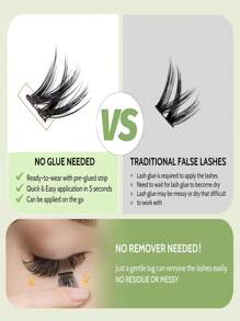 anlinnet 36片/套 C型卷翘5D睫毛嫁接，自然蓬松浓密，适合舞台表演