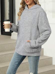 Sudadera con capucha para mujer, de manga larga, holgada, con bolsillos, para primavera y otoño