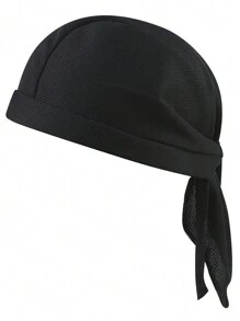 1/2pcs Outdoor Sun Protection Cycling Sports Cap Breathable Sweat Absorption Quick Drying Bicycle Pirate Cap Hip Hop Headscarf - Black - View 8