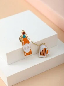 Creative Brooch Set - Red Wine, Coffee, Beer, Juice Beverage Series Accessories, Enamel Crafted Pins, Fashion Jewelry, Versatile For Daily Wear, Backpack Decorations, Multi-Purpose Decoration, Clothing Brooch - Multicolor - View 12