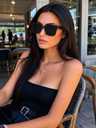 Polarized Sunglasses For Women, Retro Square Frame Plastic Stylish Glasses, Classic Design For Outdoor Sports, Cycling, Traveling, Beach, Driving, Fishing, UV Protection Fashionable Shade Elegant Outfit Family Outings Travel Vacation Holiday For Summer Beach Vacation,Outdoor,Travel