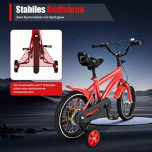 kangten 14" Universal Cycling Bike Adjustable Bicycle, 14 Inch Unisex Multifunctional Bike With Training Wheels - Red - View 5