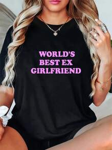 World's Best Ex Girlfriend Apparel T-Shirt Casual Short Sleeve Shirt