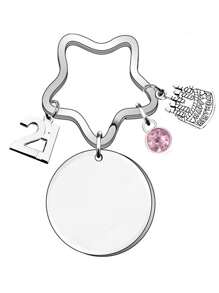 1 件定制生日钥匙扣、感恩节成人礼物、背包装饰吊坠